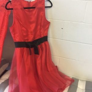 Tulle dress with bow